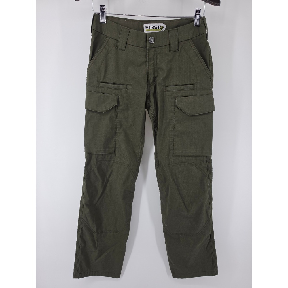 First Tactical Women V2 Pants Olive Green Ripstop Cargo Trousers Size 4 Regular